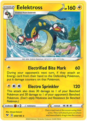 (059/185) Eelektross Rare - Vivid Voltage - Card Croc