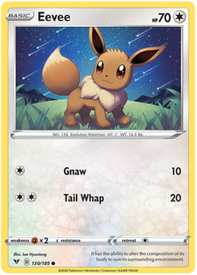 (130/185) Eevee Common - Vivid Voltage - Card Croc