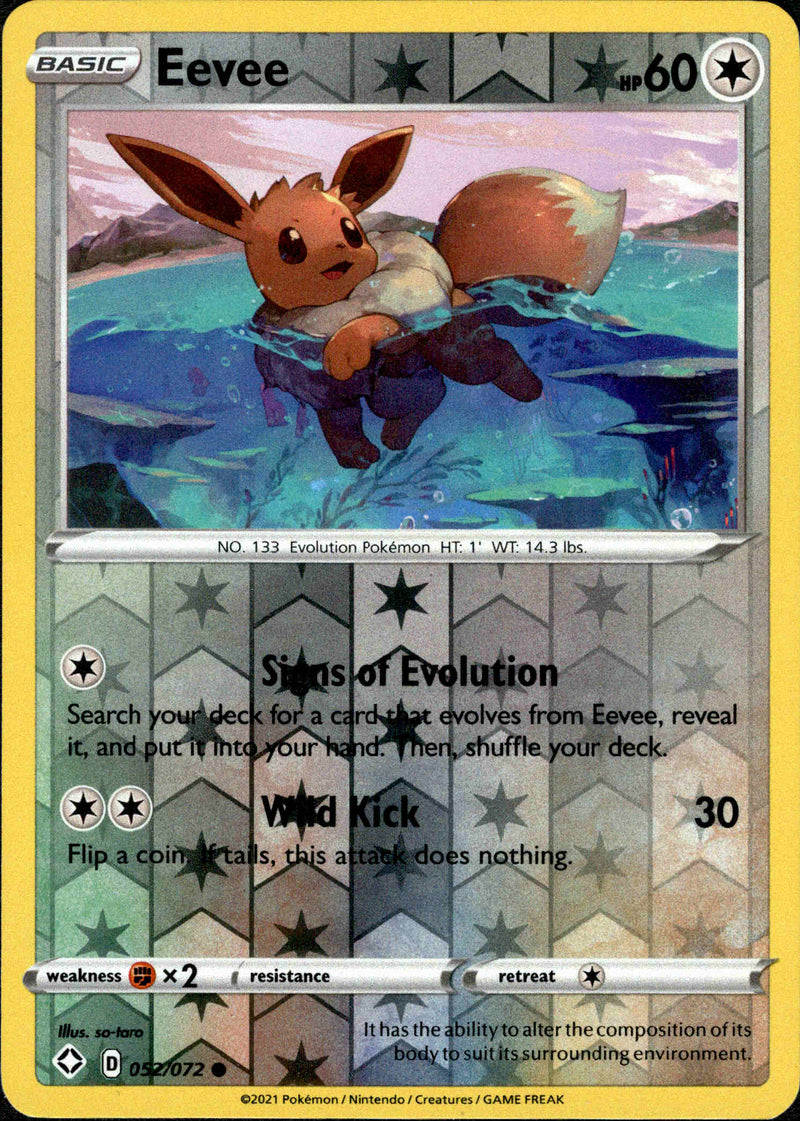 (052/072) Eevee - Shining Fates Reverse Holo - Card Croc