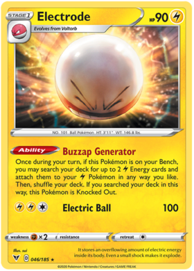 (046/185) Electrode Holo Rare - Vivid Voltage - Card Croc