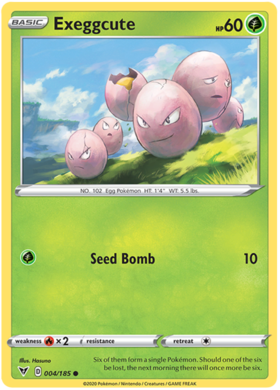 (004/185) Exeggcute Common - Vivid Voltage - Card Croc