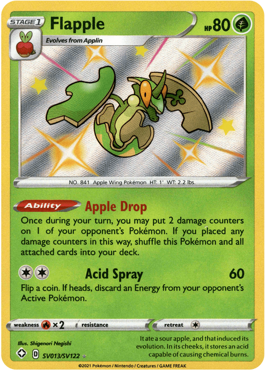 (013/122) Flapple - Shining Fates Holo - Card Croc