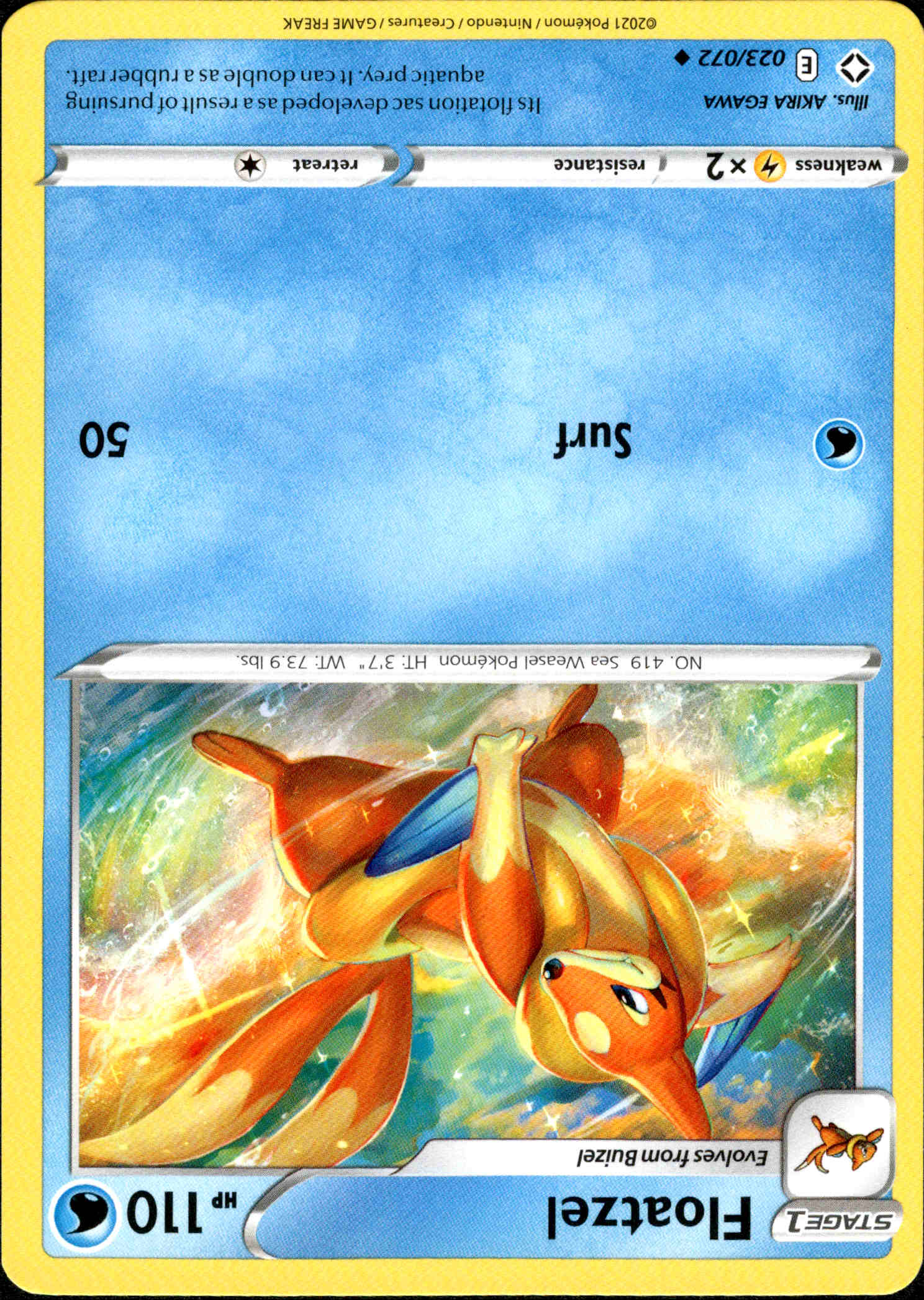 (023/072) Floatzel - Shining Fates - Card Croc