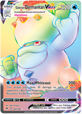 (187/185) Galarian Darmanitan VMAX Hyper Secret Rare - Vivid Voltage - Card Croc