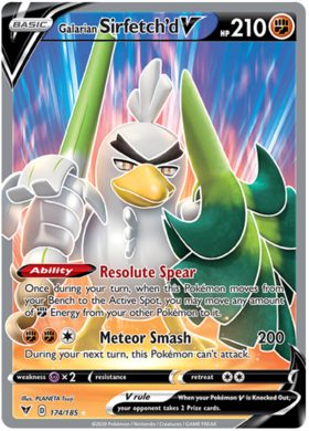 (174/185) Galarian Sirfetch'd V Full Art Ultra Rare - Vivid Voltage - Card Croc