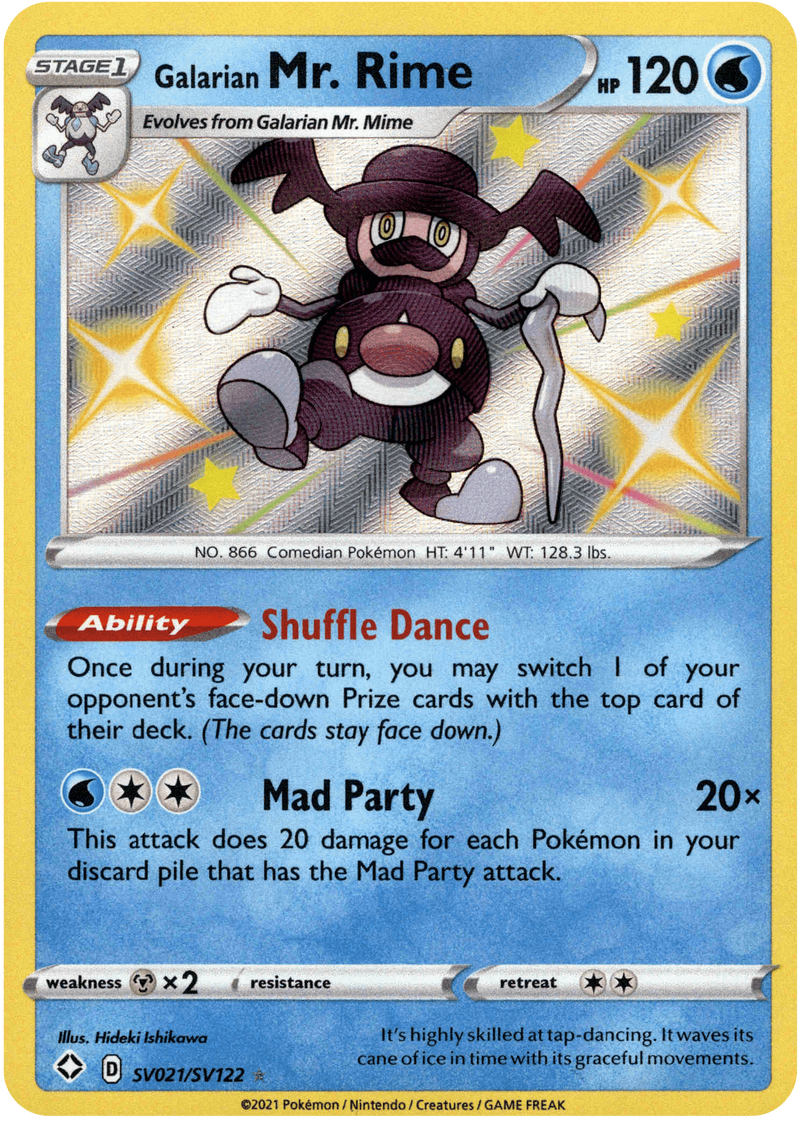 (021/122) Galarian Mr Rime - Shining Fates Holo - Card Croc