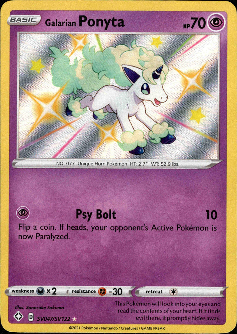 (047/122) Galarian Ponyta - Shining Fates Holo - Card Croc