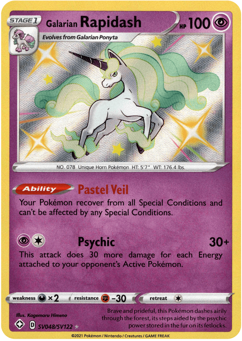 (048/122) Galarian Rapidash - Shining Fates Holo - Card Croc