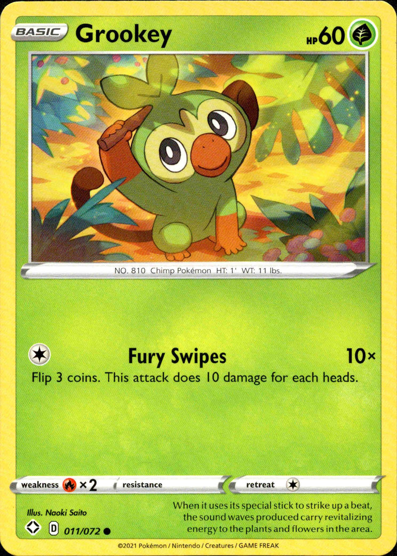 (011/072) Grookey - Shining Fates - Card Croc