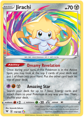 (119/185) Jirachi Amazing Holo Rare - Vivid Voltage - Card Croc