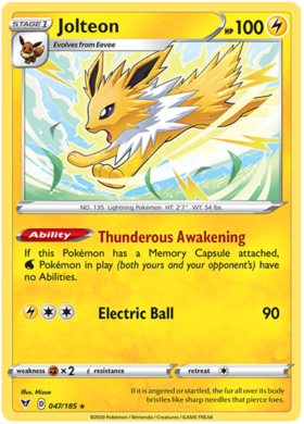 (047/185) Jolteon Rare - Vivid Voltage - Card Croc