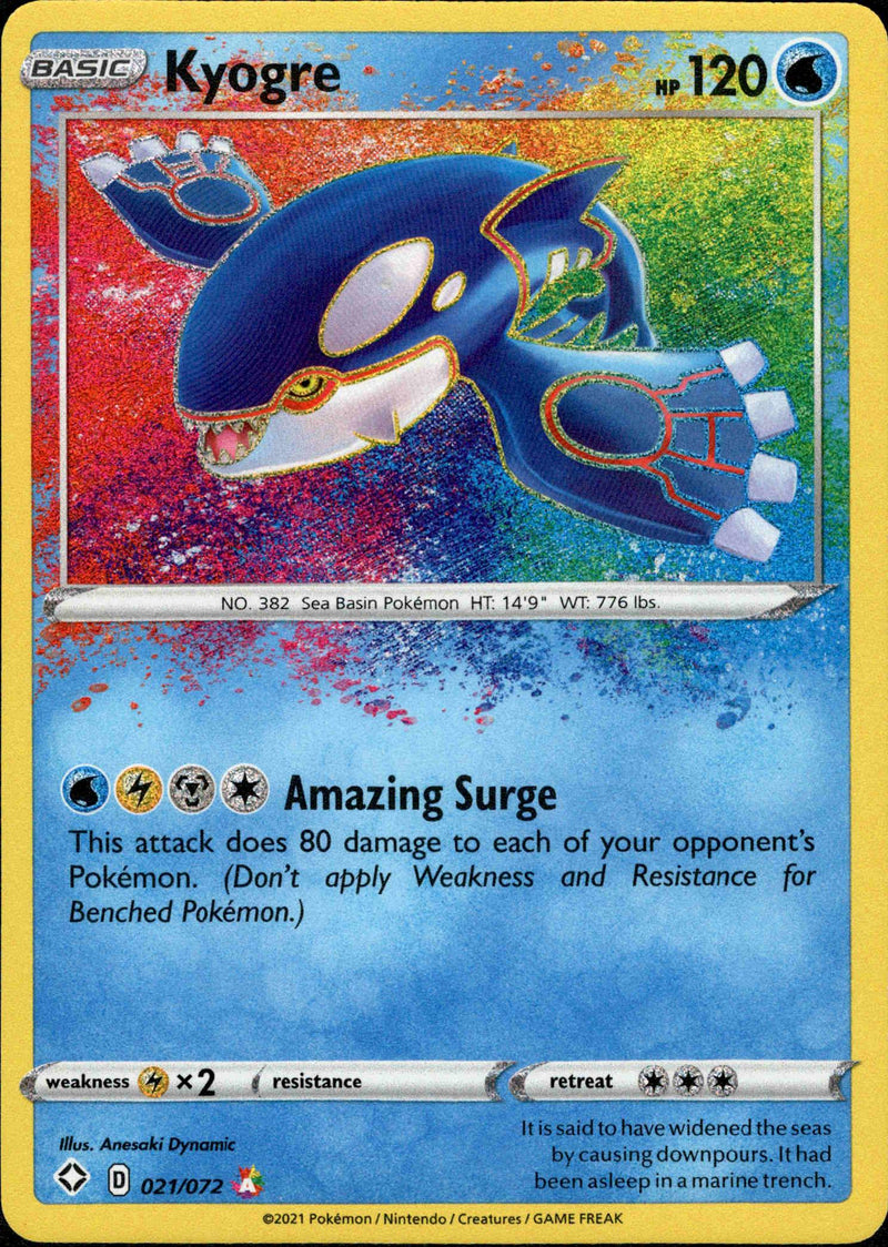 (021/072) Kyogre - Shining Fates Holo - Card Croc