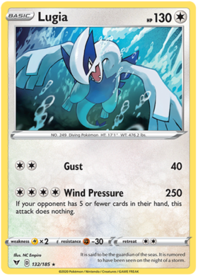 (132/185) Lugia Holo Rare - Vivid Voltage - Card Croc