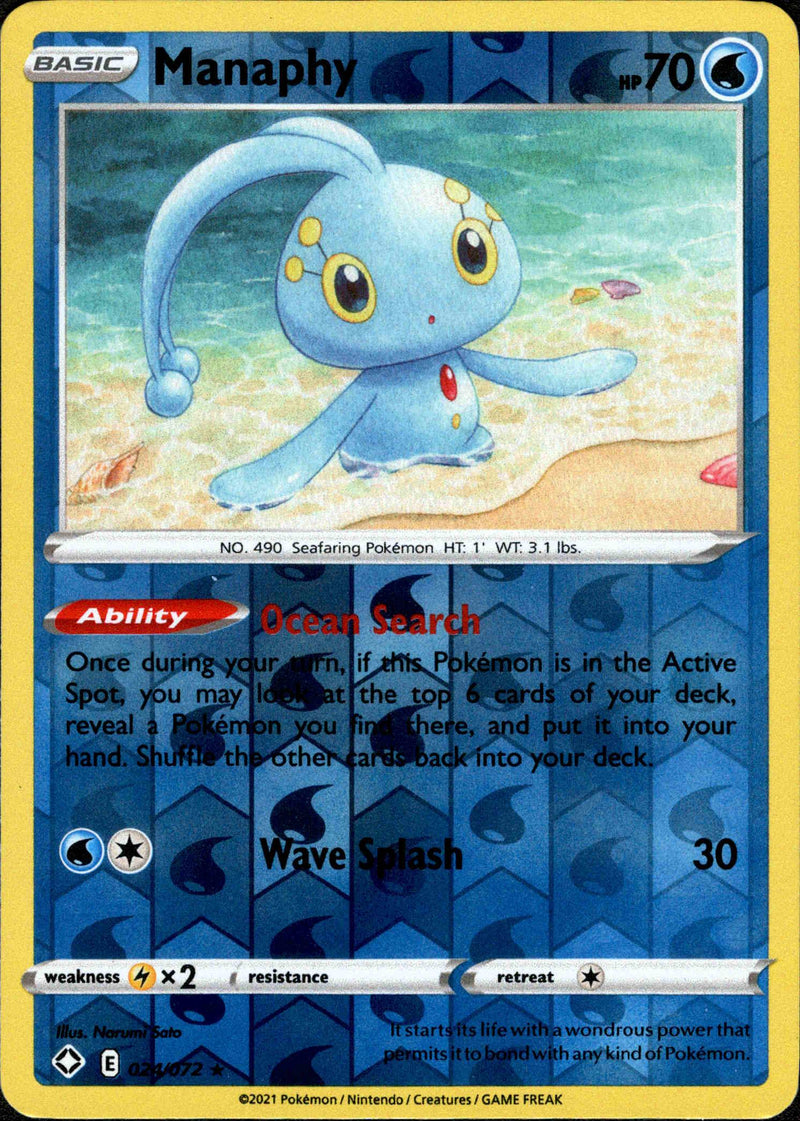 (024/072) Manaphy - Shining Fates Reverse Holo - Card Croc