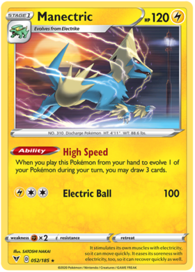 (052/185) Manectric Rare - Vivid Voltage - Card Croc