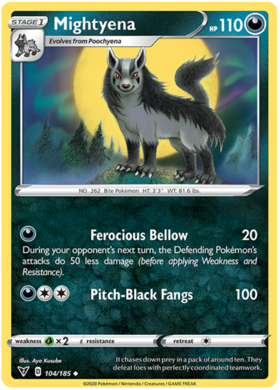 (104/185) Mightyena Uncommon - Vivid Voltage - Card Croc