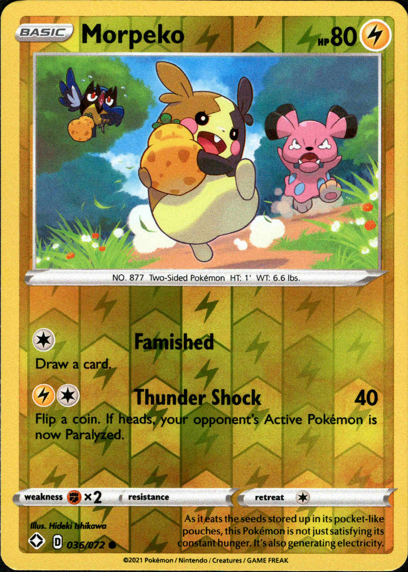 (036/072) Morpeko - Shining Fates Reverse Holo - Card Croc