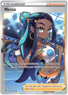 (183/185) Nessa Full Art Trainer Ultra Rare - Vivid Voltage - Card Croc