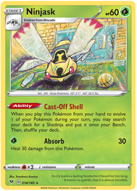 (014/185) Ninjask Rare - Vivid Voltage - Card Croc