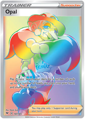 (197/185) Opal Hyper Secret Trainer Rare - Vivid Voltage - Card Croc