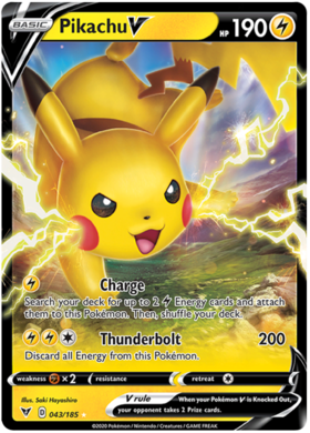 (043/185) Pikachu V Ultra Rare - Vivid Voltage - Card Croc