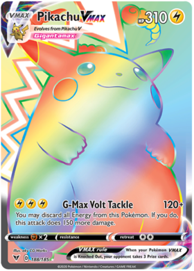 (188/185) Pikachu VMAX Hyper Secret Rare - Vivid Voltage - Card Croc