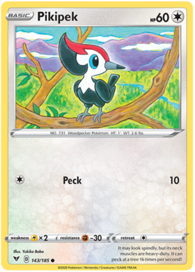 (143/185) Pikipek Common - Vivid Voltage - Card Croc