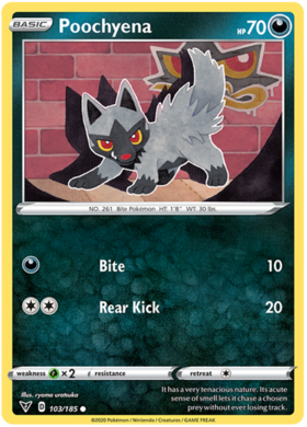 (103/185) Poochyena Common - Vivid Voltage - Card Croc