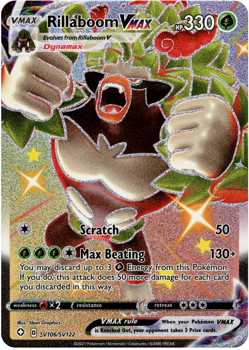 (106/122) Rillaboom Vmax - Shining Fates - Card Croc