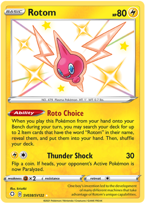 (038/122) Rotom - Shining Fates Holo - Card Croc