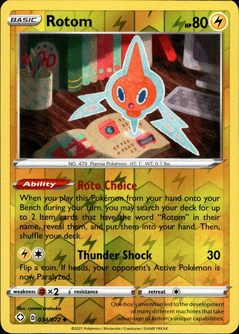 (034/072) Rotom - Shining Fates Reverse Holo - Card Croc