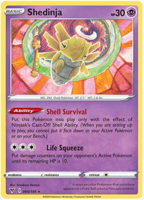 (066/185) Shedinja Rare - Vivid Voltage - Card Croc