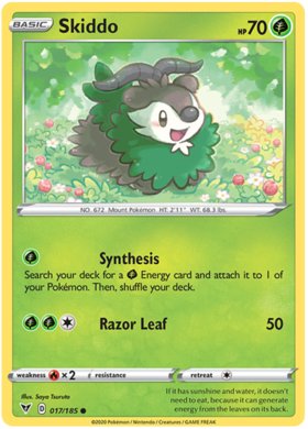 (017/185) Skiddo Common - Vivid Voltage - Card Croc