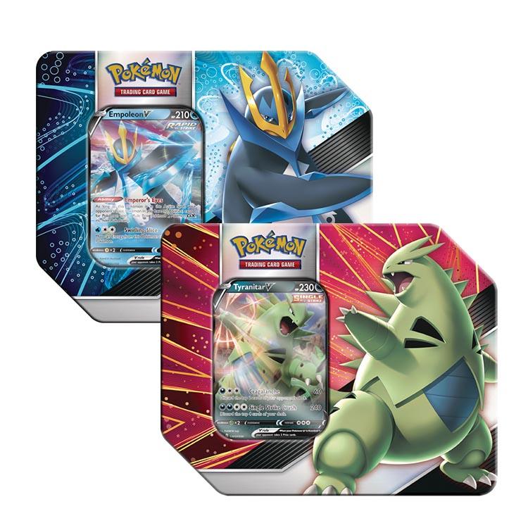 Pokemon TCG V Strikers Tin Tyranitar V / Empoleon V - Card Croc