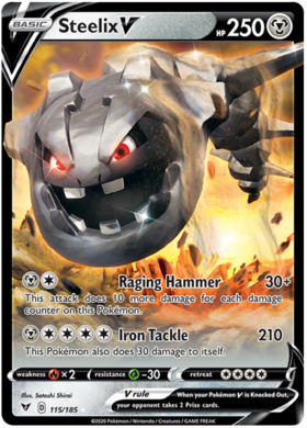 (115/185) Steelix V Ultra Rare - Vivid Voltage - Card Croc