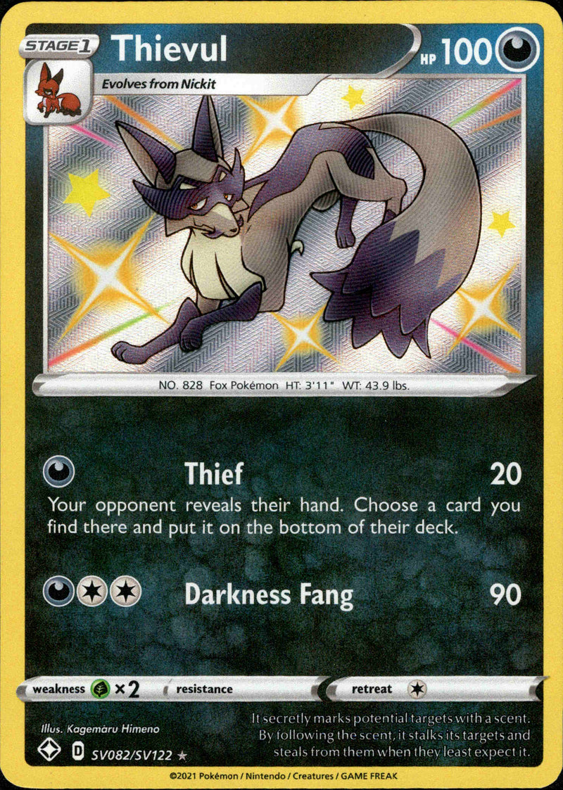 (082/122) Thievul - Shining Fates Holo - Card Croc