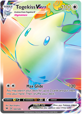 (191/185) Togekiss VMAX Hyper Secret Rare - Vivid Voltage - Card Croc