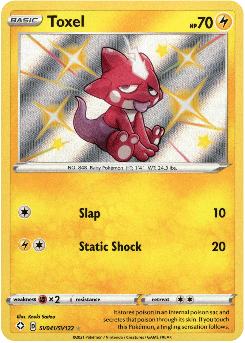 (041/122) Toxel - Shining Fates Holo - Card Croc