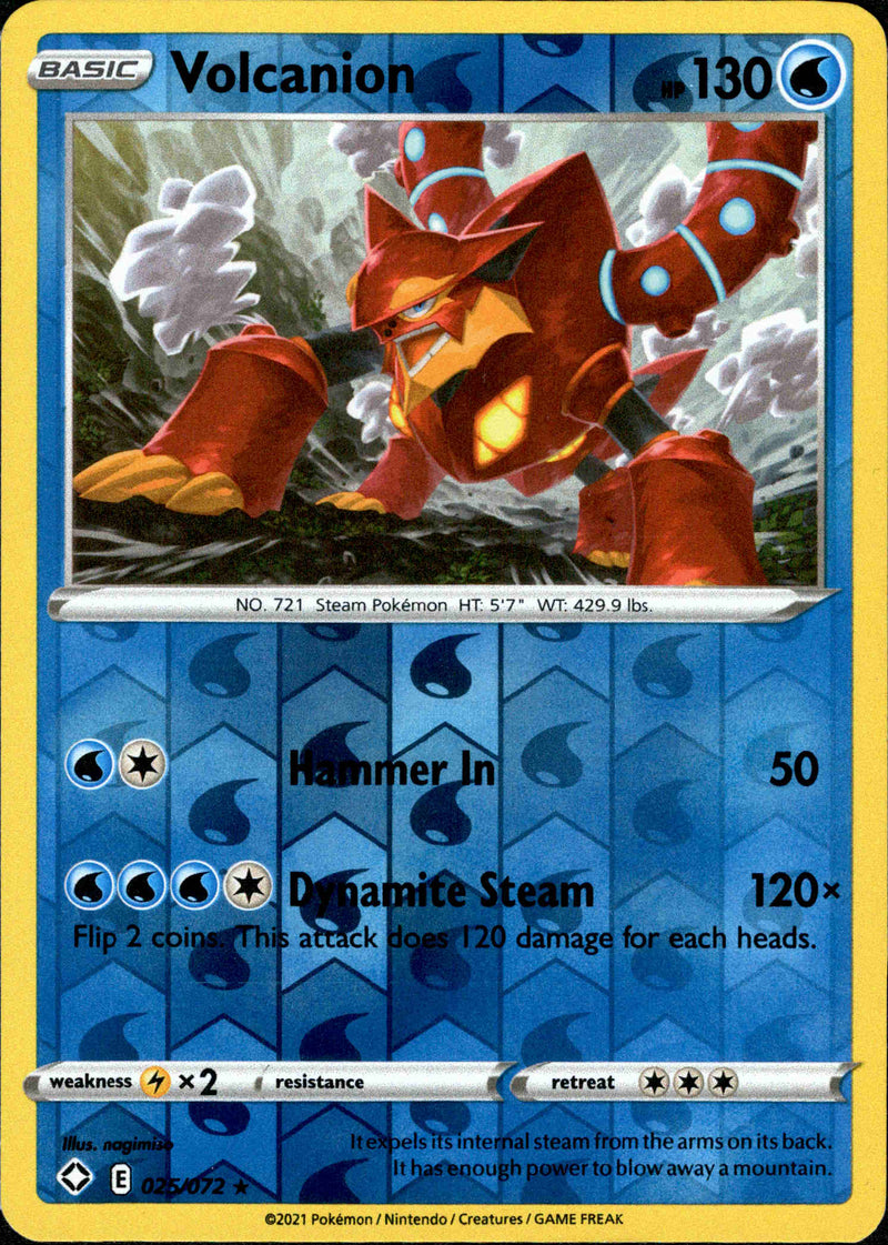 (025/072) Volcanion - Shining Fates Reverse Holo - Card Croc