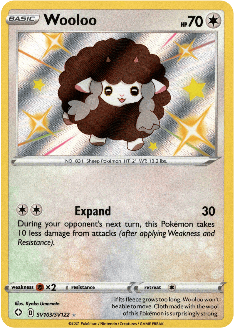 (103/122) Wooloo - Shining Fates Holo - Card Croc