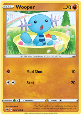 (083/185) Wooper Common - Vivid Voltage - Card Croc