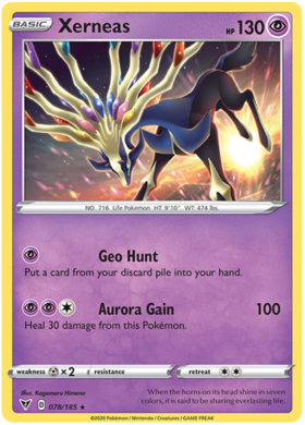 (078/185) Xerneas Holo Rare - Vivid Voltage - Card Croc