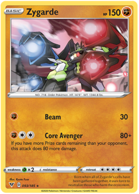 (093/185) Zygarde Holo Rare - Vivid Voltage - Card Croc