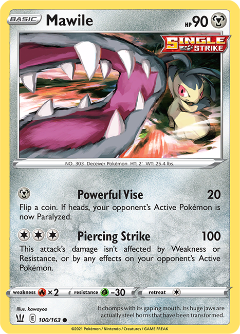 (100/163) Mawile Common - Battle Styles - Card Croc