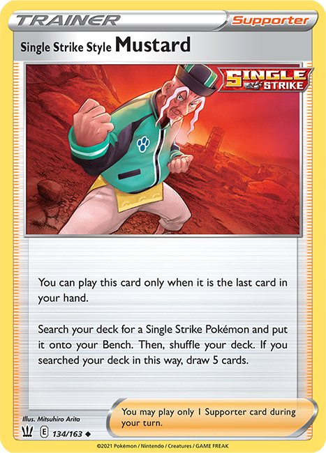 (134/163) Single Strike Style Mustard Uncommon - Battle Styles