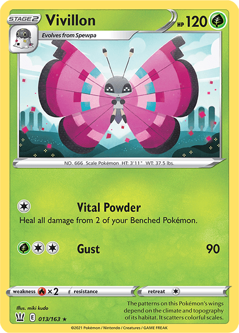 (013/163) Vivillon Rare - Battle Styles - Card Croc