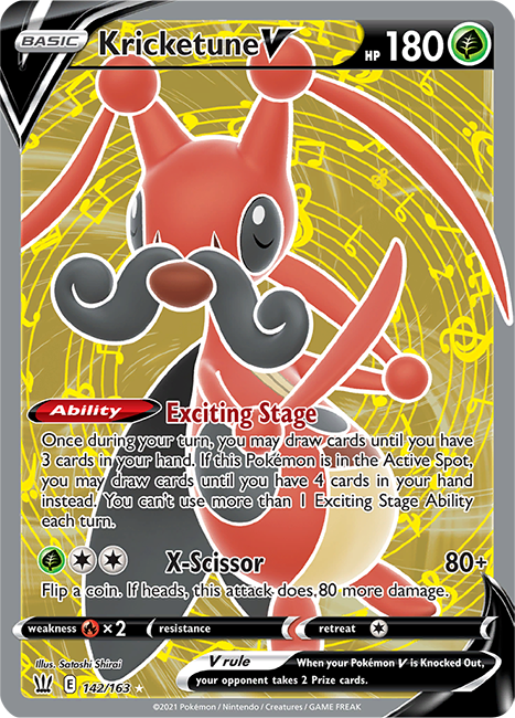 (142/163) Kricketune Full Art Ultra Rare - Battle Styles