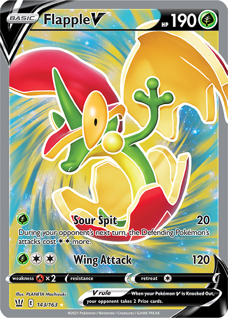 (143/163) Flapple Full Art Ultra Rare - Battle Styles