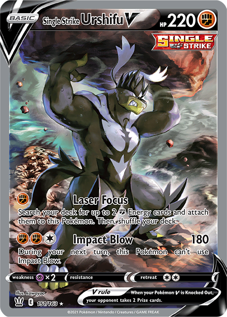 (151/163) Single Strike Urshifu V Alternative Art Ultra Rare - Battle Styles