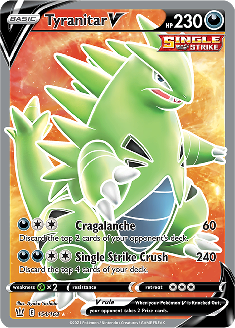 (154/163) Tyranitar V Full Art Ultra Rare - Battle Styles